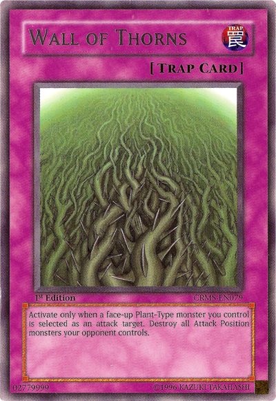 Wall of Thorns [CRMS-EN079] Rare | Jomio and Rueliete's Cards and Comics
