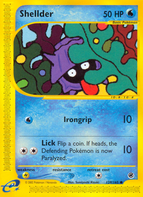 Shellder (129/165) [Expedition: Base Set] | Jomio and Rueliete's Cards and Comics