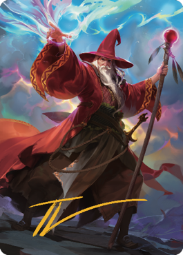 Elminster Art Card (36) (Gold-Stamped Signature) [Commander Legends: Battle for Baldur's Gate Art Series] | Jomio and Rueliete's Cards and Comics