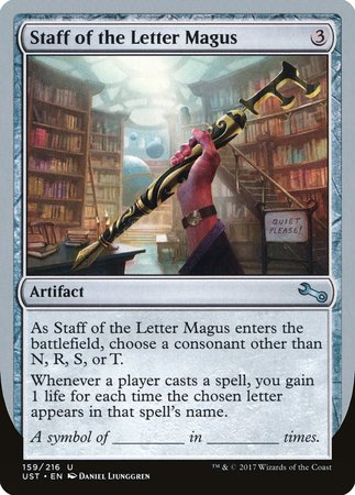 Staff of the Letter Magus [Unstable] | Jomio and Rueliete's Cards and Comics