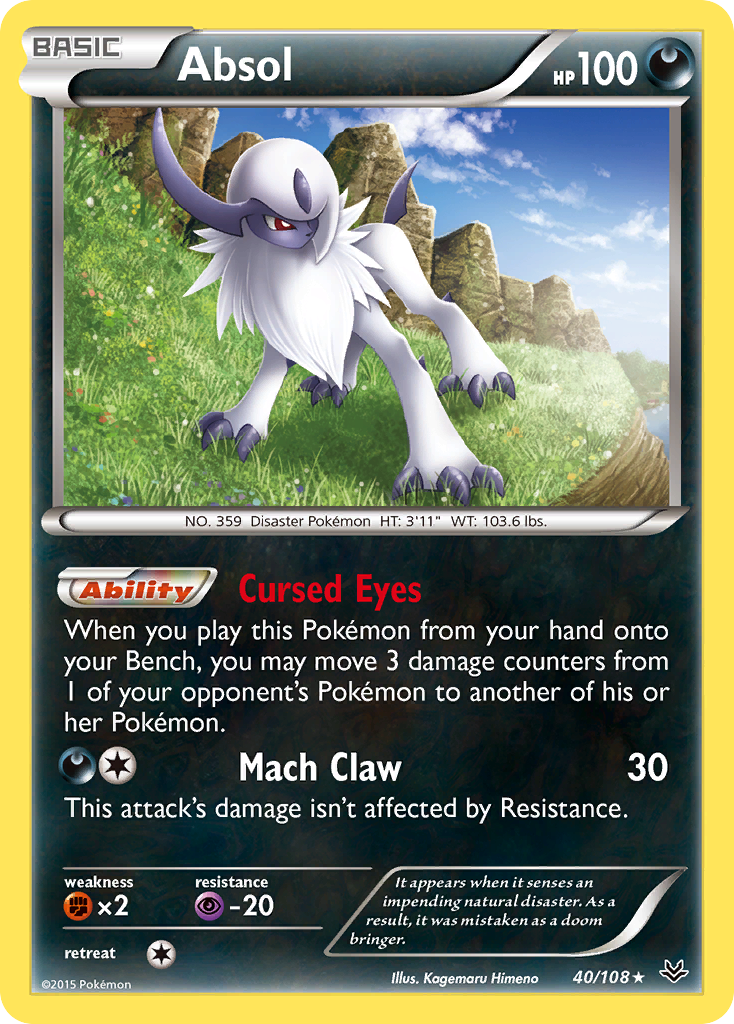 Absol (40/108) [XY: Roaring Skies] | Jomio and Rueliete's Cards and Comics