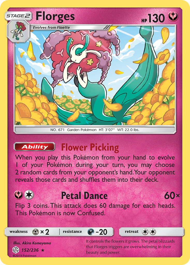 Florges (152/236) [Sun & Moon: Cosmic Eclipse] | Jomio and Rueliete's Cards and Comics