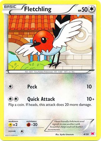 Fletchling (4/30) [XY: Trainer Kit 2 - Latias] | Jomio and Rueliete's Cards and Comics