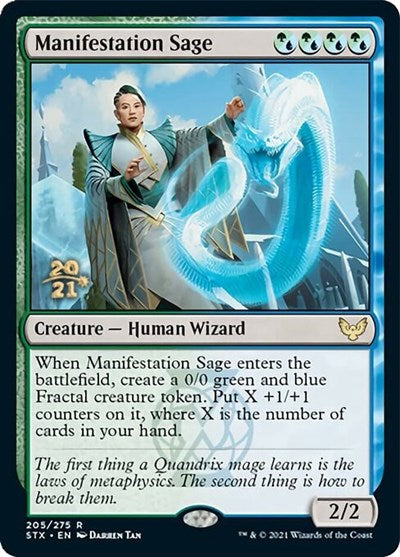 Manifestation Sage [Strixhaven: School of Mages Prerelease Promos] | Jomio and Rueliete's Cards and Comics