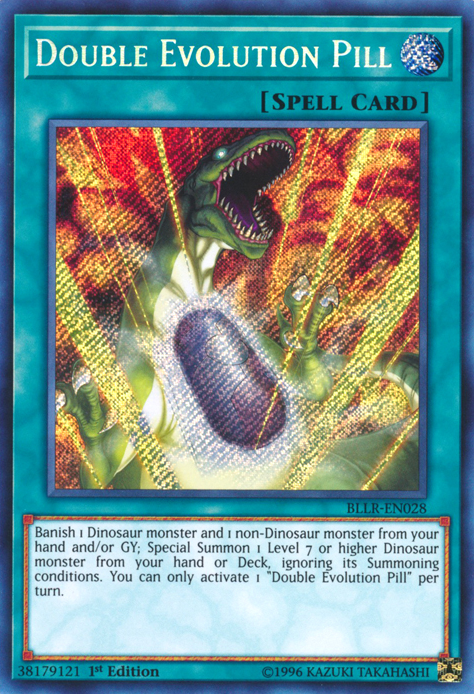 Double Evolution Pill [BLLR-EN028] Secret Rare | Jomio and Rueliete's Cards and Comics