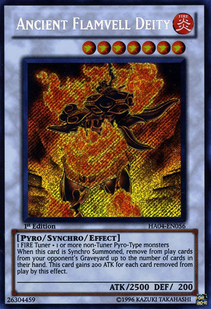 Ancient Flamvell Deity [HA04-EN056] Secret Rare | Jomio and Rueliete's Cards and Comics