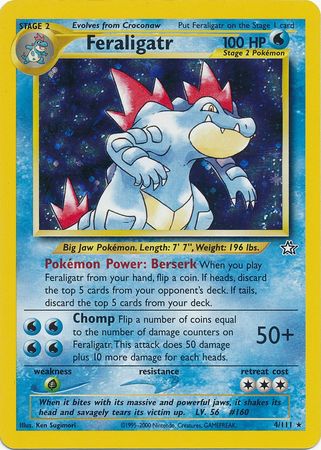 Feraligatr (4/111) [Neo Genesis Unlimited] | Jomio and Rueliete's Cards and Comics