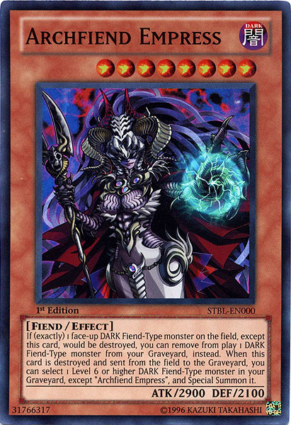 Archfiend Empress [STBL-EN000] Super Rare | Jomio and Rueliete's Cards and Comics