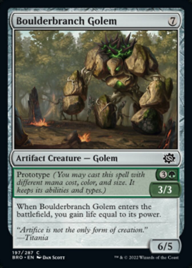 Boulderbranch Golem [The Brothers' War] | Jomio and Rueliete's Cards and Comics