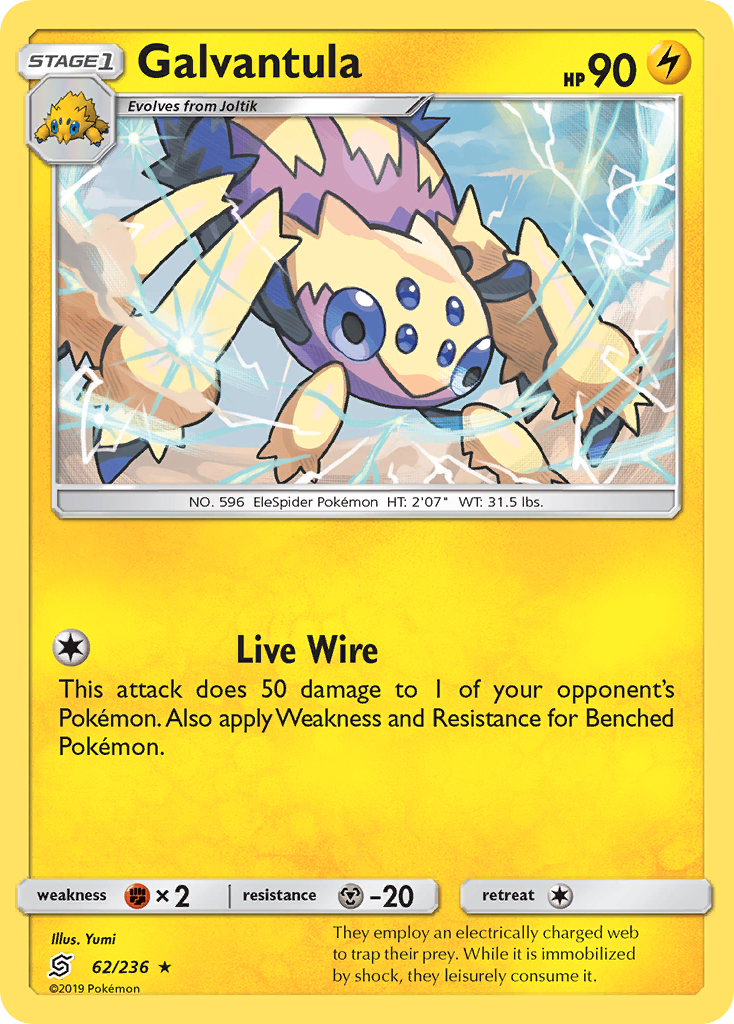 Galvantula (62/236) [Sun & Moon: Unified Minds] | Jomio and Rueliete's Cards and Comics