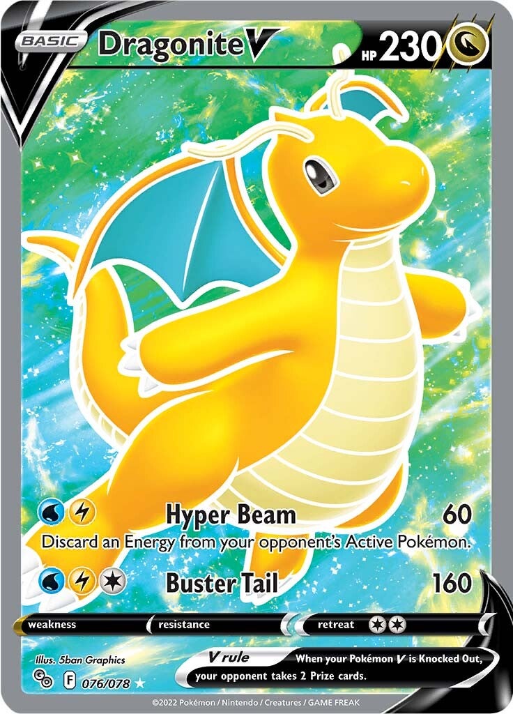 Dragonite V (076/078) [Pokémon GO] | Jomio and Rueliete's Cards and Comics