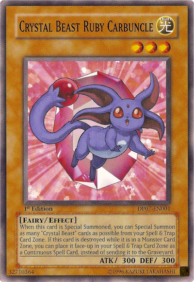 Crystal Beast Ruby Carbuncle [DP07-EN001] Common | Jomio and Rueliete's Cards and Comics