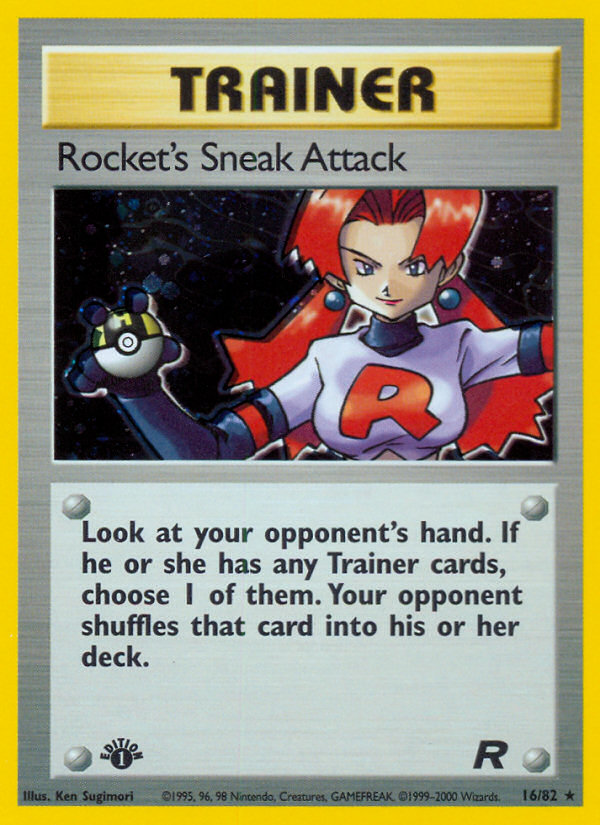 Rocket's Sneak Attack (16/82) [Team Rocket 1st Edition] | Jomio and Rueliete's Cards and Comics