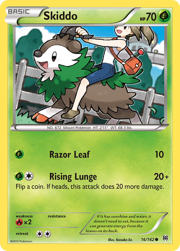 Skiddo (16/162) [XY: BREAKthrough] | Jomio and Rueliete's Cards and Comics