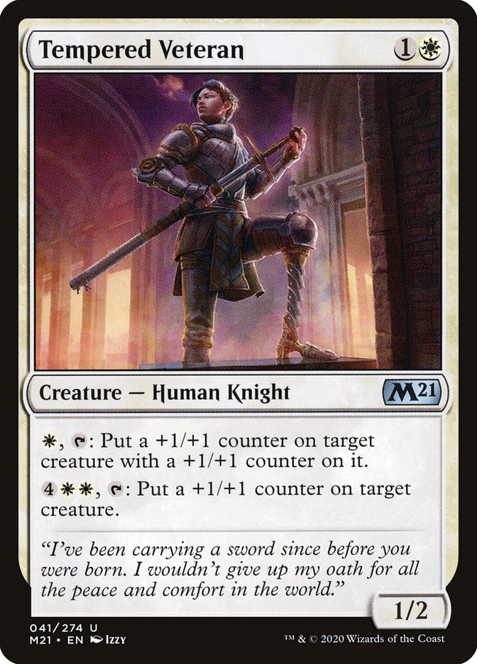 Tempered Veteran [Core Set 2021] | Jomio and Rueliete's Cards and Comics