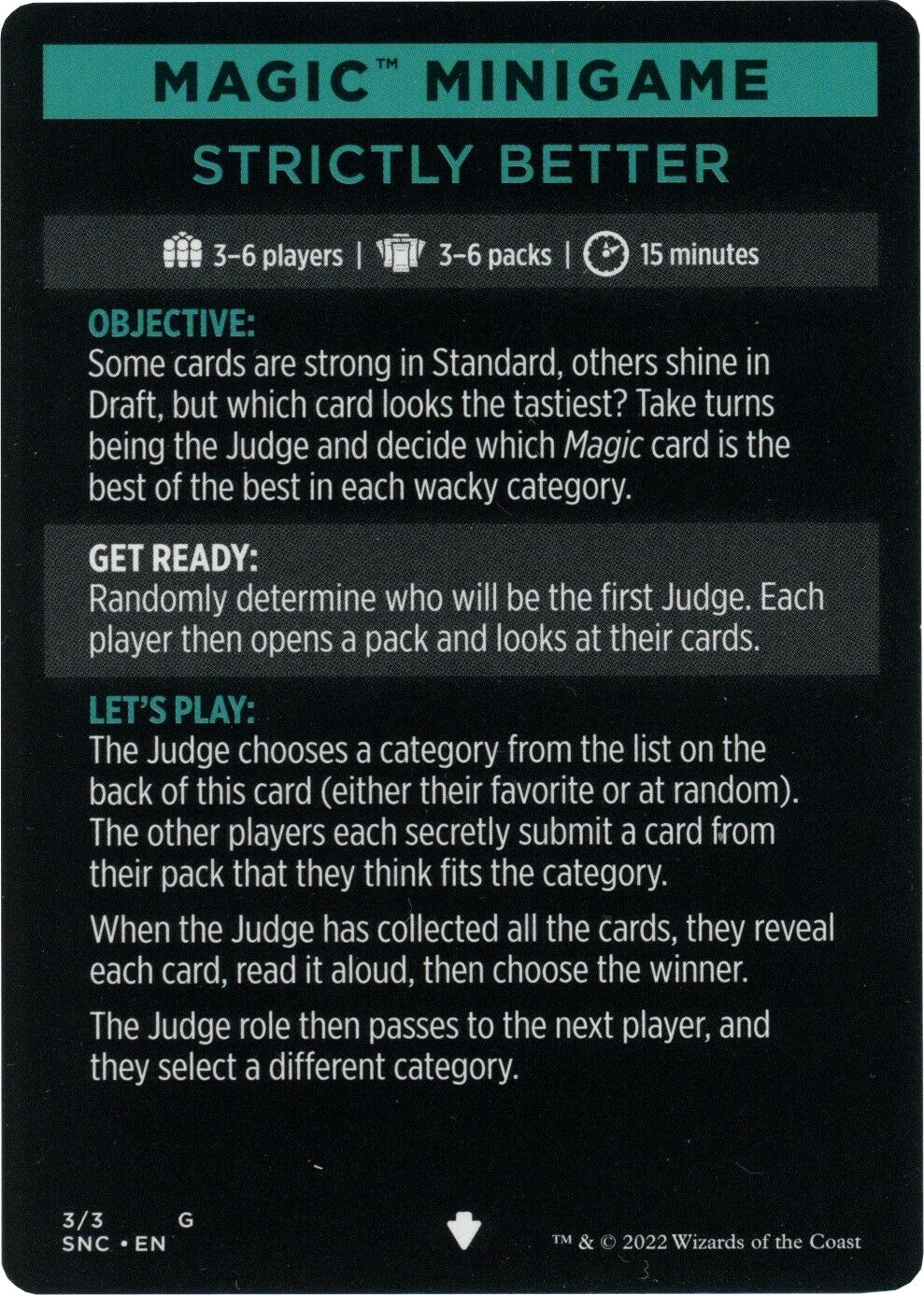 Strictly Better (Magic Minigame) [Streets of New Capenna Minigame] | Jomio and Rueliete's Cards and Comics