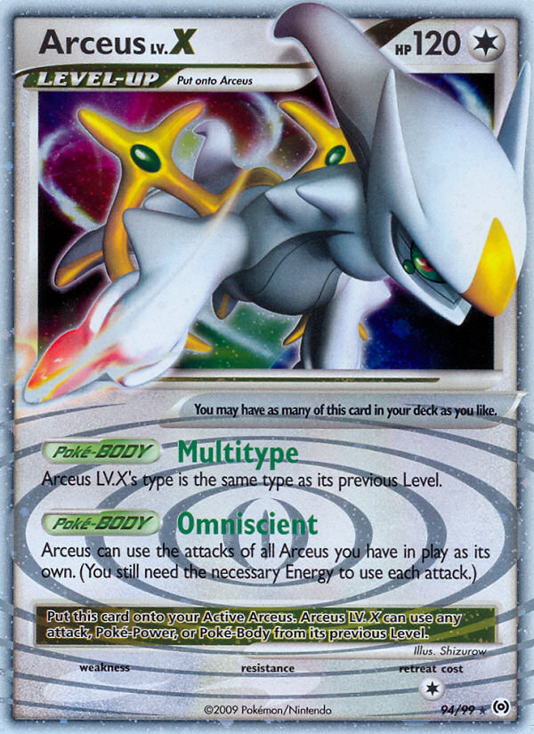 Arceus LV.X (94/99) [Platinum: Arceus] | Jomio and Rueliete's Cards and Comics