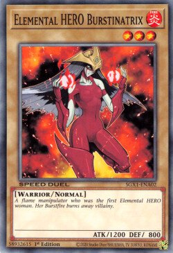 Elemental HERO Burstinatrix [SGX1-ENA02] Common | Jomio and Rueliete's Cards and Comics