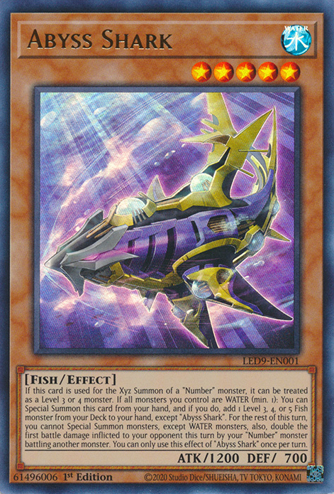 Abyss Shark [LED9-EN001] Ultra Rare | Jomio and Rueliete's Cards and Comics
