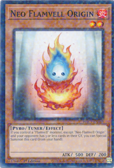Neo Flamvell Origin (Duel Terminal) [HAC1-EN069] Common | Jomio and Rueliete's Cards and Comics
