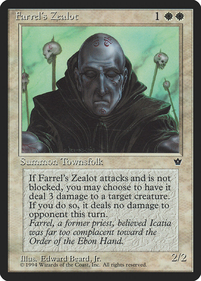 Farrel's Zealot (Edward P. Beard, Jr.) [Fallen Empires] | Jomio and Rueliete's Cards and Comics