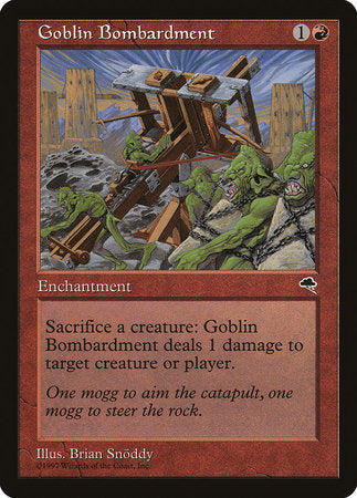 Goblin Bombardment [Tempest] | Jomio and Rueliete's Cards and Comics