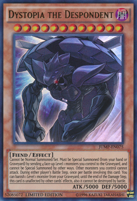 Dystopia the Despondent [JUMP-EN075] Ultra Rare | Jomio and Rueliete's Cards and Comics