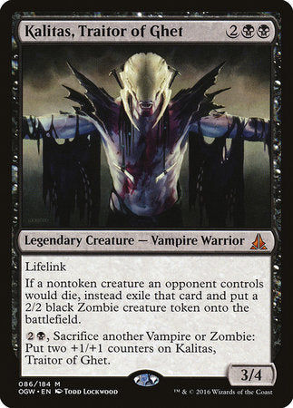 Kalitas, Traitor of Ghet [Oath of the Gatewatch] | Jomio and Rueliete's Cards and Comics