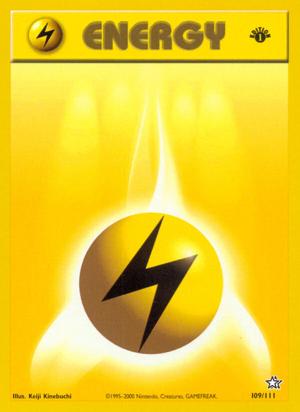 Lightning Energy (109/111) [Neo Genesis 1st Edition] | Jomio and Rueliete's Cards and Comics