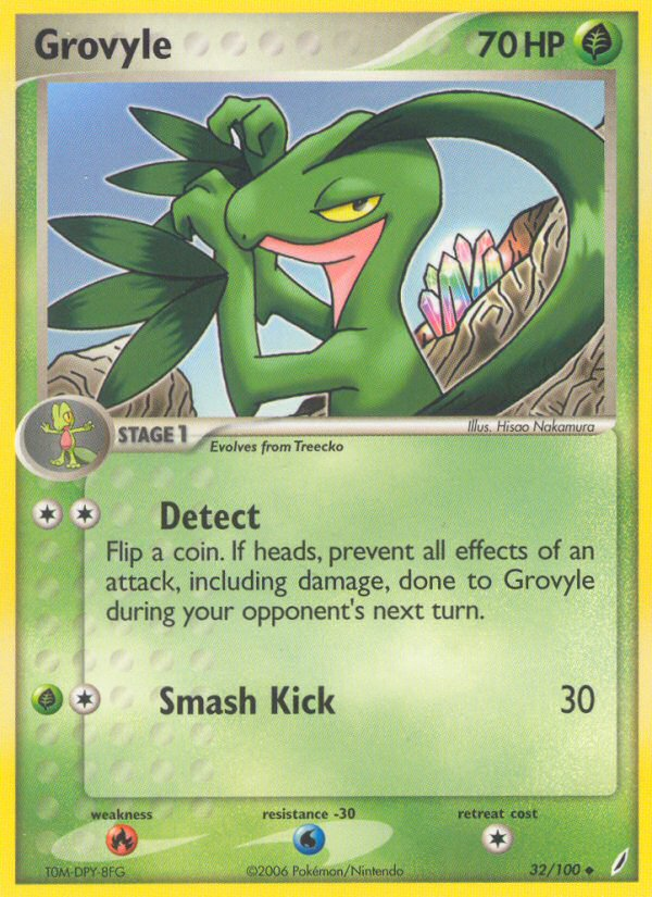 Grovyle (32/100) [EX: Crystal Guardians] | Jomio and Rueliete's Cards and Comics