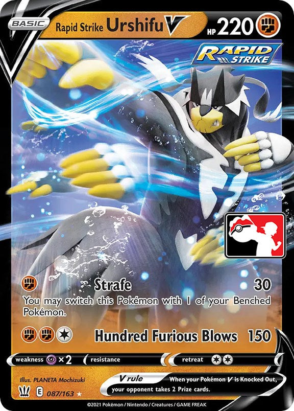 Rapid Strike Urshifu V (087/163) [Prize Pack Series One] | Jomio and Rueliete's Cards and Comics