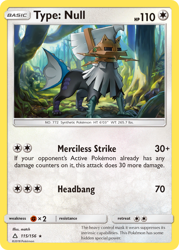 Type: Null (115/156) [Sun & Moon: Ultra Prism] | Jomio and Rueliete's Cards and Comics