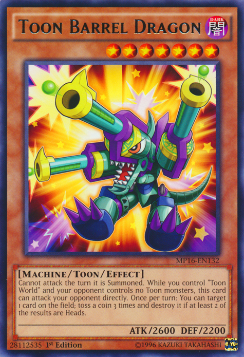 Toon Barrel Dragon [MP16-EN132] Rare | Jomio and Rueliete's Cards and Comics