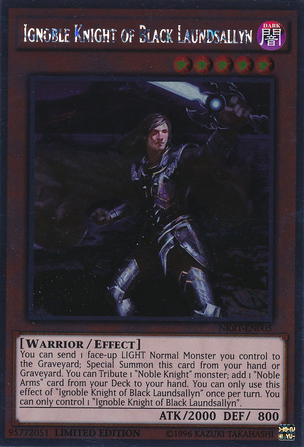 Ignoble Knight of Black Laundsallyn [NKRT-EN005] Platinum Rare | Jomio and Rueliete's Cards and Comics