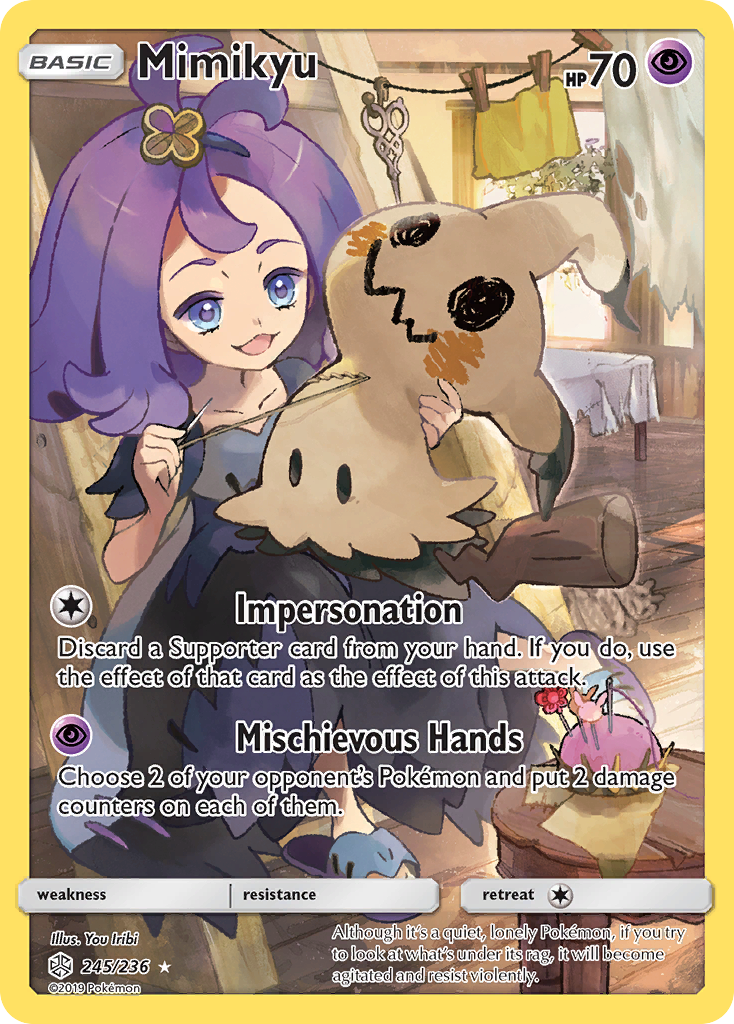 Mimikyu (245/236) [Sun & Moon: Cosmic Eclipse] | Jomio and Rueliete's Cards and Comics