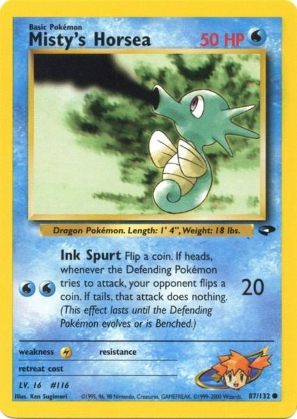 Misty's Horsea (87/132) [Gym Challenge Unlimited] | Jomio and Rueliete's Cards and Comics