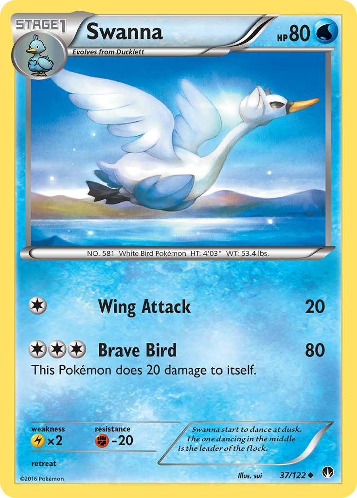 Swanna (37/122) [XY: BREAKpoint] | Jomio and Rueliete's Cards and Comics