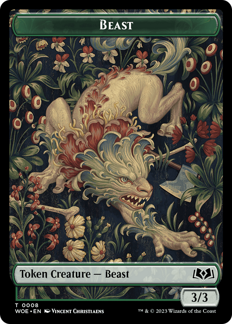 Beast Token [Wilds of Eldraine Tokens] | Jomio and Rueliete's Cards and Comics