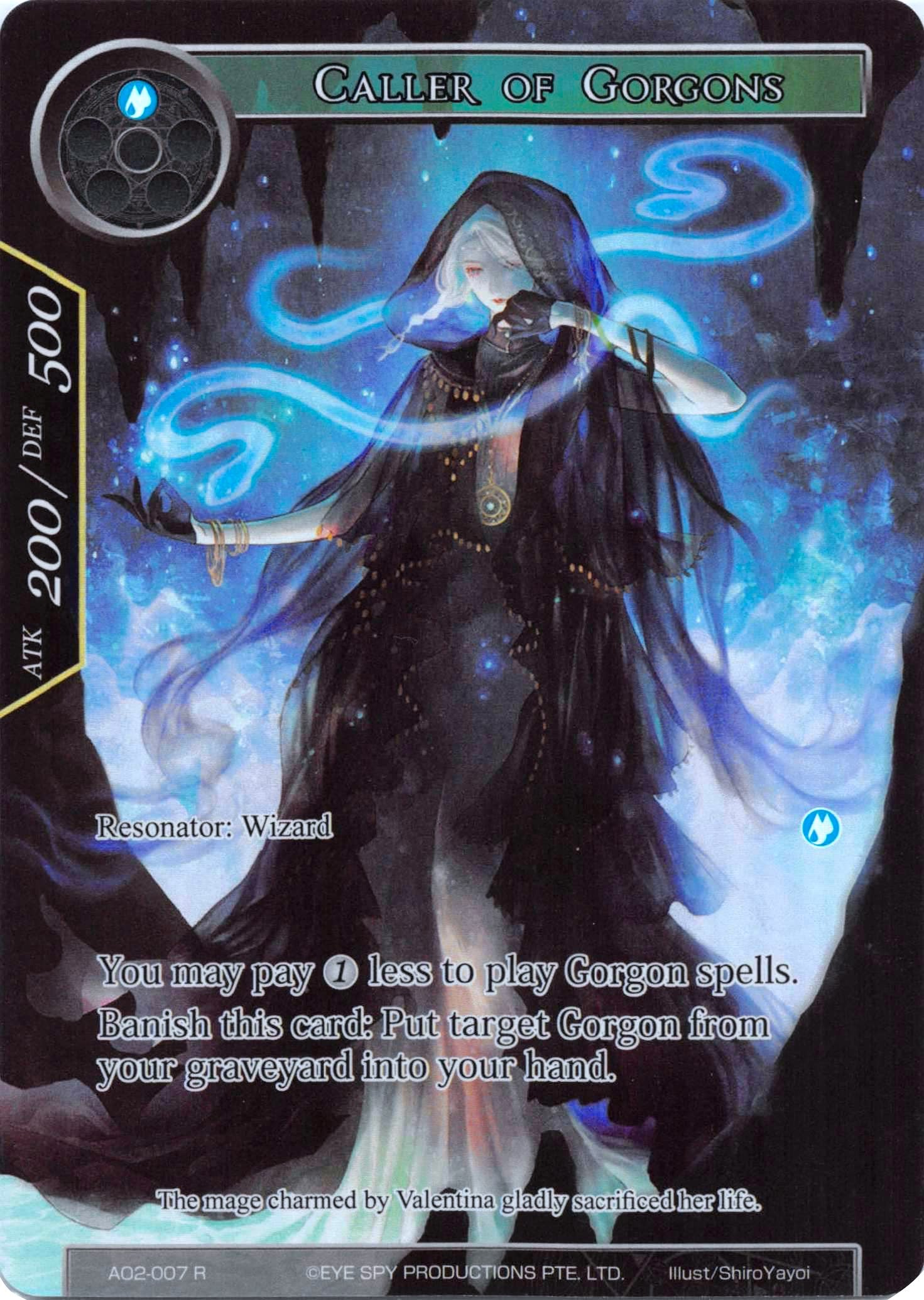 Caller of Gorgons (Full Art) (AO2-007) [Alice Origin II] | Jomio and Rueliete's Cards and Comics