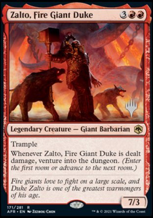 Zalto, Fire Giant Duke (Promo Pack) [Dungeons & Dragons: Adventures in the Forgotten Realms Promos] | Jomio and Rueliete's Cards and Comics