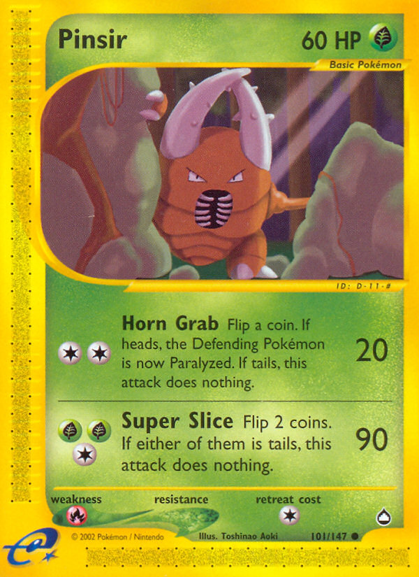 Pinsir (101/147) [Aquapolis] | Jomio and Rueliete's Cards and Comics