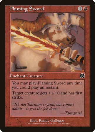Flaming Sword [Mercadian Masques] | Jomio and Rueliete's Cards and Comics