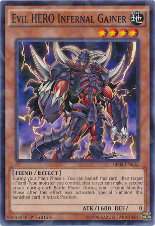 Evil HERO Infernal Gainer (Shatterfoil) [BP03-EN032] Common | Jomio and Rueliete's Cards and Comics