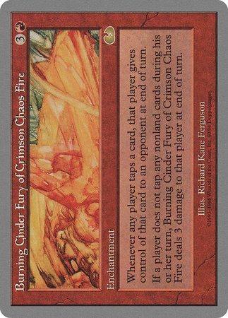 Burning Cinder Fury of Crimson Chaos Fire [Unglued] | Jomio and Rueliete's Cards and Comics
