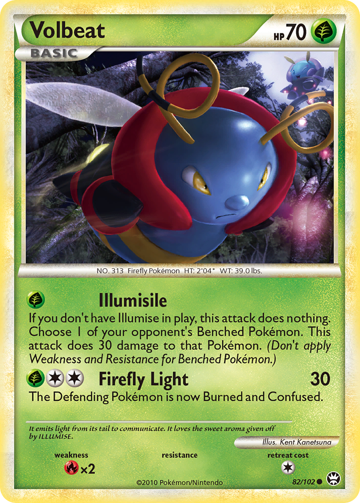 Volbeat (82/102) [HeartGold & SoulSilver: Triumphant] | Jomio and Rueliete's Cards and Comics