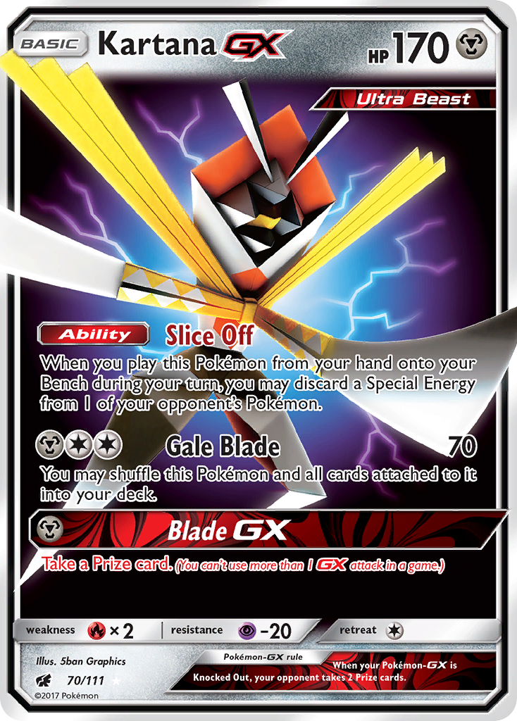 Kartana GX (70/111) [Sun & Moon: Crimson Invasion] | Jomio and Rueliete's Cards and Comics