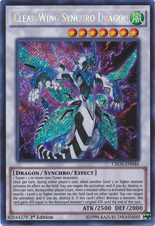 Clear Wing Synchro Dragon [CROS-EN046] Secret Rare | Jomio and Rueliete's Cards and Comics