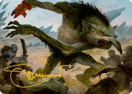 Troll Art Card (Gold-Stamped Signature) [Dungeons & Dragons: Adventures in the Forgotten Realms Art Series] | Jomio and Rueliete's Cards and Comics