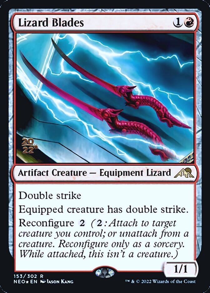 Lizard Blades [Kamigawa: Neon Dynasty Prerelease Promos] | Jomio and Rueliete's Cards and Comics
