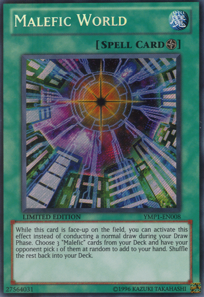 Malefic World [YMP1-EN008] Secret Rare | Jomio and Rueliete's Cards and Comics
